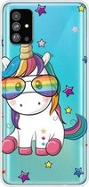 Voor Galaxy S20 Lucency Painted TPU beschermhoes (bril Eenhoorn)