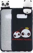 Voor Galaxy S10e schokbestendige Cartoon TPU beschermhoes (twee panda's)