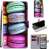 Voor Nokia 5.3 Gekleurde Tekening Cross Textuur Horizontale Flip PU Lederen Case met Houder & Kaartsleuven & Portemonnee & Lanyard (Kleurrijke Taarten)