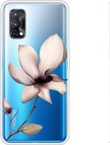 Voor OPPO Realme 7 Pro Gekleurde tekening Clear TPU Cover Beschermhoesjes (A Lotus)