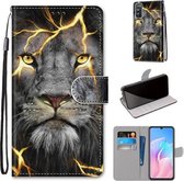 Voor Huawei Enjoy Z / 20 Pro Gekleurde Tekening Cross Textuur Horizontale Flip PU Lederen Case met Houder & Kaartsleuven & Portemonnee & Lanyard (Fission Lion)