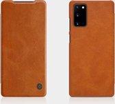 Voor Samsung Galaxy Note 20 NILLKIN QIN Serie Crazy Horse Textuur Horizontale Flip Leren Case met Kaartsleuf (Bruin)