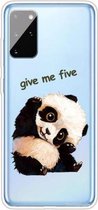 Voor Samsung Galaxy A41 schokbestendig geschilderd TPU beschermhoes (Tilted Head Panda)