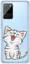 Voor Samsung Galaxy Note 20 schokbestendig geverfd TPU beschermhoes (lachende kat)