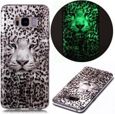 Voor Samsung Galaxy S8 Lichtgevende TPU zachte beschermhoes (Leopard Tiger)