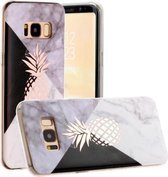 Voor Galaxy S8 + Hot Stamping Geometric Marble IMD Craft TPU Beschermhoes (Ananas)