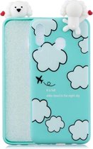 Voor Galaxy M30 schokbestendige Cartoon TPU beschermhoes (wolken)