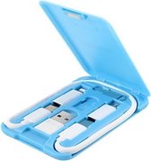 Datakabel kaart opbergdoos met gsm-houder & kaart picking pin (blauw)