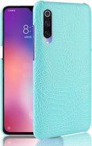 Schokbestendig Crocodile Texture PC + PU-hoesje voor Xiaomi Mi 9 (groen)