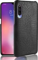 Schokbestendig Crocodile Texture PC + PU-hoesje voor Xiaomi Mi 9 (zwart)