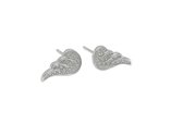 zilver oorstekers wings 26 cubic zirconia | dames oorbellen zilver | sieraden vrouw | Zilverana | 925 Zilver