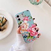 Schokbestendig TPU-beschermhoesje met bloem- en bladpatroon voor iPhone 12 Pro Max (1)