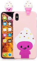 Voor iPhone XR schokbestendige Cartoon TPU beschermhoes (ijs)