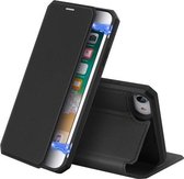 Voor iPhone SE 2020 & 8 & 7 DUX DUCIS Skin X-serie PU + TPU horizontale flip lederen tas met houder en kaartsleuven (zwart)