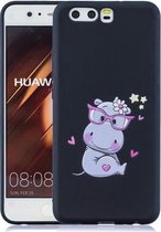 Voor Huawei P20 Pro schokbestendige beschermhoes Volledige dekking siliconen hoes (nijlpaard)