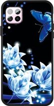 Voor Huawei P40 Lite Pattern Printing Embossment TPU Mobile Case (Orchid Butterfly)