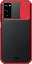 Voor Huawei HonorV30 MOFI Xing Dun-serie PC + TPU Anti-peep Waterdicht en Anti-drop All-inclusive beschermende schaal, doorschijnend Frosted (rood)