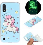 Voor Galaxy A01 Lichtgevende TPU mobiele telefoon beschermhoes (Star Unicorn)