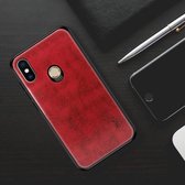 MOFI PC + TPU + PU lederen hoes voor Xiaomi Redmi Note 6 (rood)