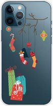 Trendy schattig hoesje met kerstpatroon Doorzichtig TPU-hoesje Telefoonhoesjes voor iPhone 12 Pro Max (Black Tree Gift)