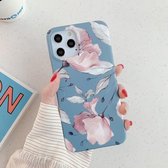 Bloemenpatroon TPU-beschermhoes voor iPhone 11 Pro (roze bloemen)