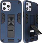 Wicked Narwal | Stand Hardcase Backcover voor iPhone 12 - 12 Pro Navy
