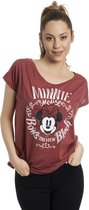 Disney Mickey Mouse Dames Tshirt -L- Bows black Rood