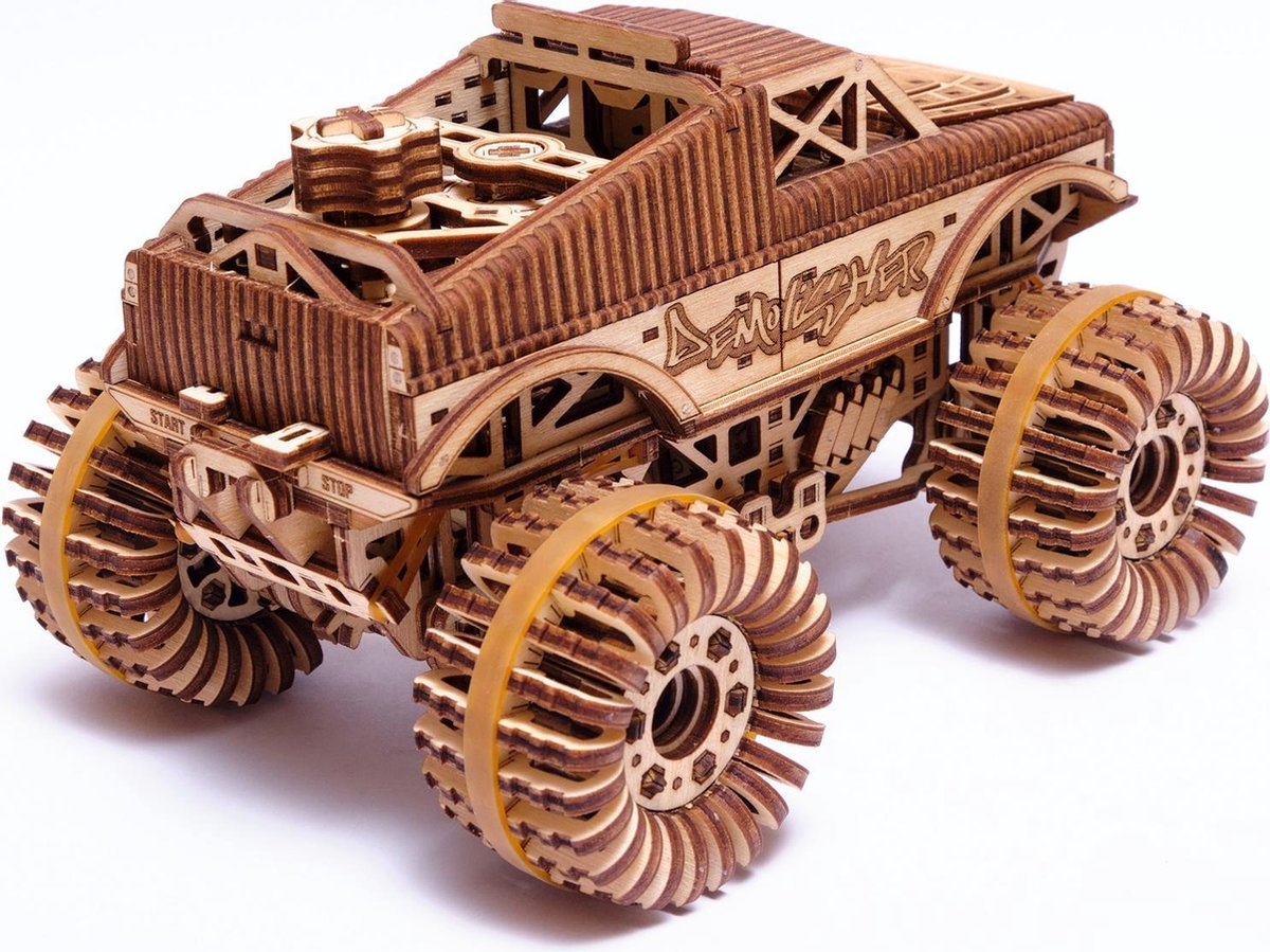 Wood Trick – Modelbouw 3D houten puzzel – Monster truck (WDTK015) – 556 stuks - Geen lijm noch verf nodig! — afbeelding 3
