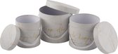 J-Line Set van 3 Dozen Marmerlook Hoog
