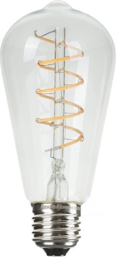 Snoerboer - Curled LED Edison lamp - 4,5w - helder - dimbaar | bol.com