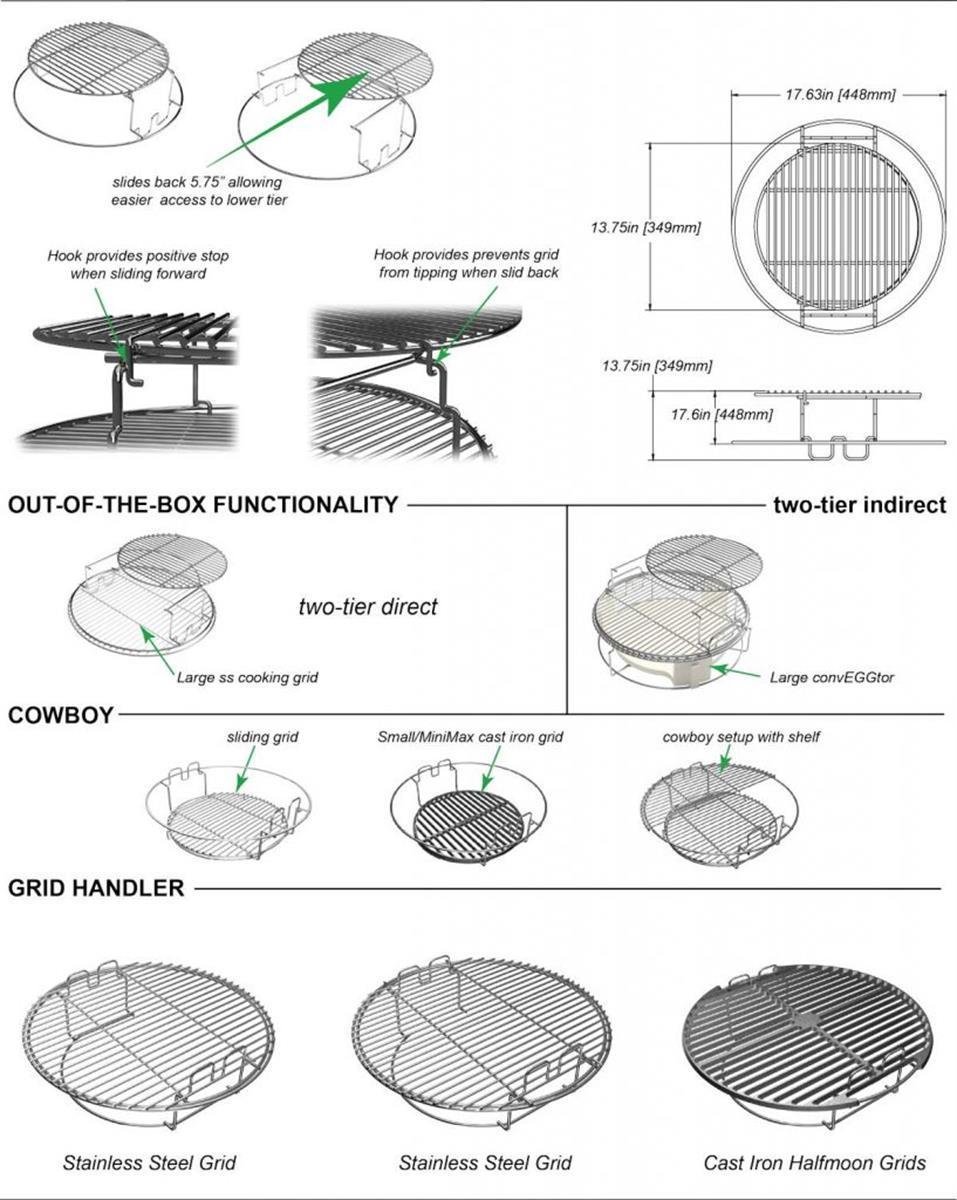 Big Green Egg 2 Piece Multi Level Rack Large