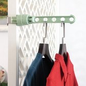 Creatieve vensterbank interieur kunststof kleerhanger haak (groen)