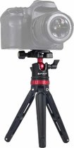 PULUZ Pocket Mini verstelbare metalen desktop statiefbevestiging met 360 graden balhoofd voor DSLR en digitale camera's, verstelbare hoogte: 11-20,2 cm (rood)