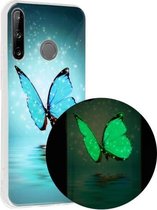 Voor Huawei P40 lite E Luminous TPU mobiele telefoon beschermhoes (vlinder)
