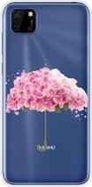 Voor Huawei Y5p / Honor 9S schokbestendig geverfd TPU beschermhoes (bloemenparaplu)