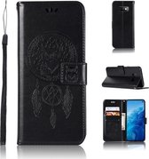 Windgong Uil Embossing Patroon Horizontale Flip lederen tas met houder & kaartsleuven & portemonnee voor Galaxy S10e (zwart)