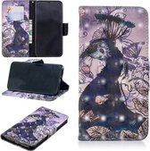 3D Gekleurde Tekening Patroon Horizontale Flip Leren Case voor Huawei Y5 / Y5 Prime, met Houder & Kaartsleuven & Portemonnee (Pauw)