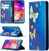 Voor Samsung Galaxy A70 Gekleurde Tekening Patroon Onzichtbare Magnetische Horizontale Flip PU Lederen Case met Houder & Kaartsleuven & Portemonnee (Kingdee)