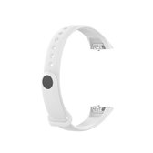 Voor Samsung Galaxy Fit SM-R370 Siliconen Glanzende Nagelknop Vervangende Band Horlogeband (Wit)