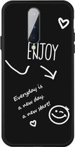 Voor OnePlus 8 Enjoy Smiley Heart Pattern schokbestendig TPU-hoesje (zwart)