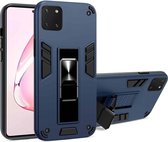 Voor Samsung Galaxy A81 2 in 1 pc + TPU schokbestendige beschermhoes met onzichtbare houder (blauw)