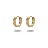 Twice As Nice Boucles d'oreilles en acier inoxydable doré, boucle d'oreille, 9 mm, mat