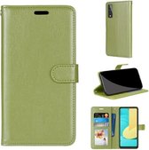 Voor LG Stylo 7 5G Pure Color Horizontale Flip PU lederen tas met houder & kaartsleuven & portemonnee & fotolijst (groen)