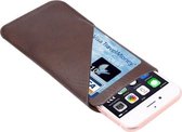 4.8 inch Universele Olifant Huid Textuur Verticale Stijl Pouch Case Tas met Kaartsleuf voor iPhone 8 & 7 / iPhone 6 & 6s, Galaxy S4 / S3, Huawei, etc. (Bruin)