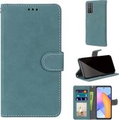 For Honor 10X Lite Retro Frosted Horizontale Flip PU lederen tas met houder & kaartsleuven & portemonnee & fotolijst (blauw)