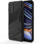 Voor OPPO Realme 7 Pro Punk Armor 2 in 1 PC + TPU schokbestendig hoesje met onzichtbare houder (zwart)