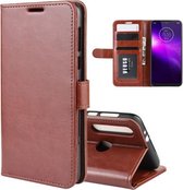 Voor Motorola One Macro / G8 Play R64 Texture Single Fold Horizontale Flip Leather Case met houder & kaartsleuven & portemonnee (bruin)