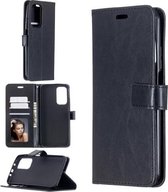 Voor Geschikt voor Xiaomi Mi 10T Pro Crazy Horse Texture Horizontale flip lederen tas met houder & kaartsleuven & portemonnee & fotolijst (zwart)