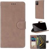 Voor Xiaomi Poco M3 Retro Frosted Horizontale Flip PU Leather Case met Houder & Kaartsleuven & Portemonnee & Fotolijst (Crème Kleur)