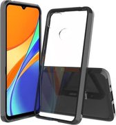 Voor Geschikt voor Xiaomi Redmi 9C krasbestendig TPU + acryl beschermhoes (zwart)